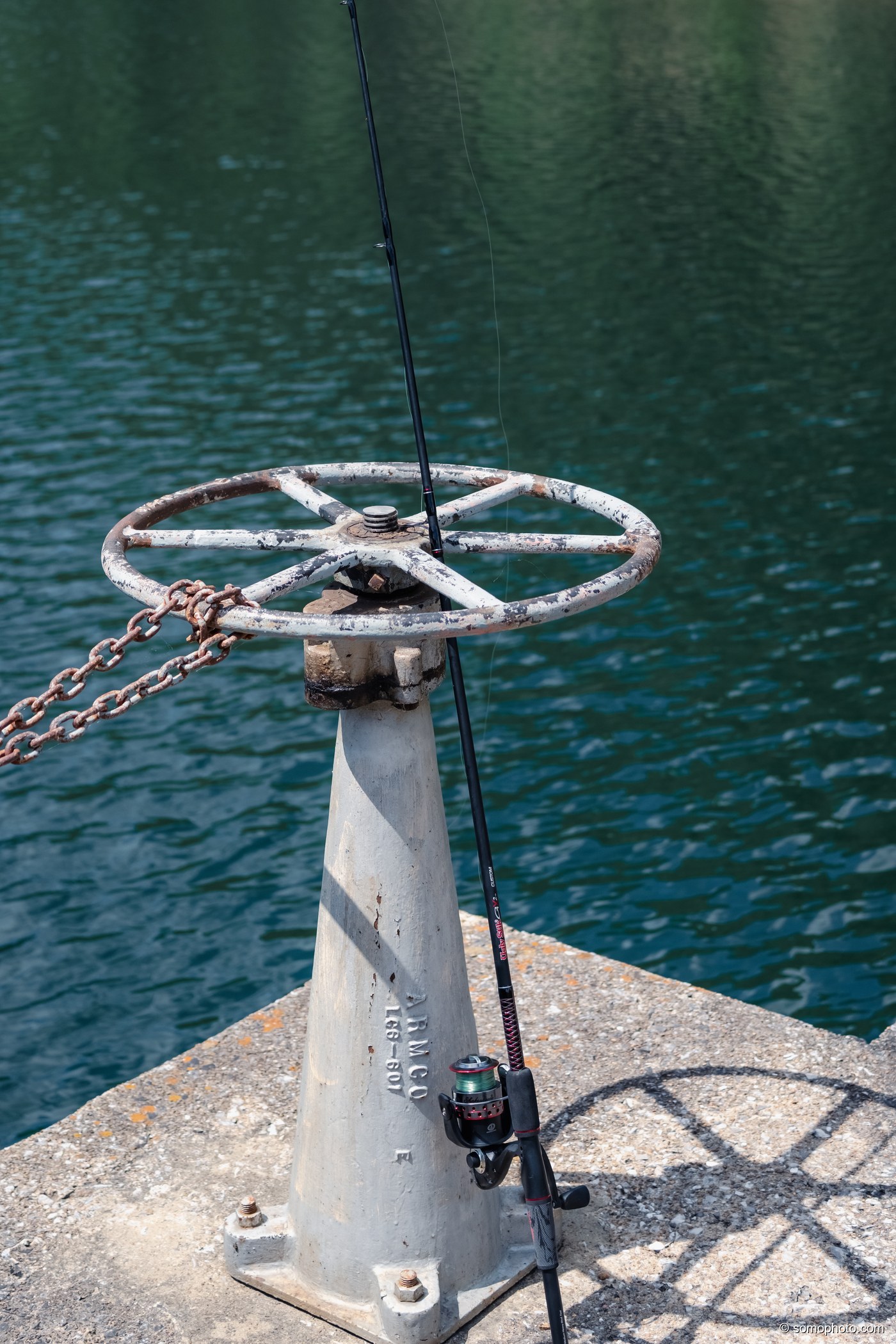 Fishing Rod Inside Wheel